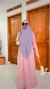 Jilbab Hijab Khimar Syari Bahan Cerutty Babydoll Soft Pad Antem Zeba by Khadijah