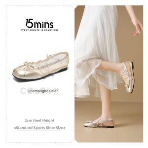 15MINS | Ballet Bow Mesh Fairy Style Flats Mary Jane Shoes