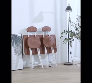 【i.Rumah】 In Stock Simple Foldable Small Dining Table Low Legs Wall-to-wall Household Round Table Rental Do