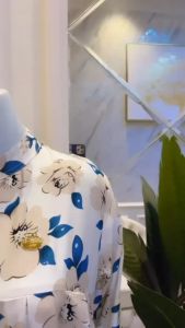 K-ASHION Gamis Wanita Aurel Terbaru Motif Bunga Berbahan Rayon Diamond Adem Busui Resleting Depan