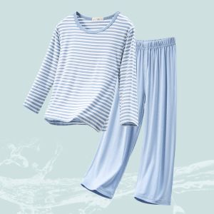 Bộ Đồ Ngủ Trẻ Em Chất Liệu Modal Mát Lạnh Cho Mùa Xuân – Thu