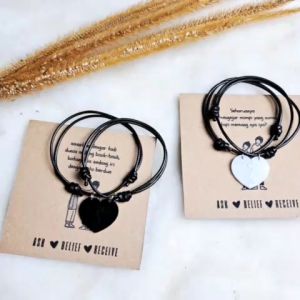 gelang LA couple gelang tali love akrilik