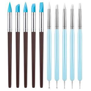 10pcs/set Dental Resin Silicone Shaping Pen Teeth Sculpting Drawing Tool Modeling Dotting Tool for Pottery Nail Art Ceramics