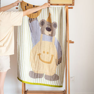 Pure Cotton Fleece Bath Towel Soft Absorbent Bear Face Design Home Use Bath Towel for Women Extra Large Size 160x80
