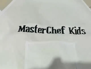 Setelan Chef Koki Anak Topi dan Apron Celemek Gratis Bordir Nama