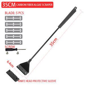 ZRDR | Aquarium Cleaner Fish Tank Algae Removal Scraper Water Grass Flat Sand Algae Removal Cleaning Multifunctional Cleaning Tool Set