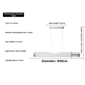ZOXY | Minimal Vintage Bar Counter Restaurant Table Island Suspension Light