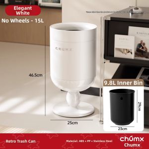 CHUMX | Stylish High-end Large Stainless Steel Trash Bin