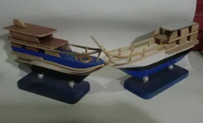miniatur kapal layar mentahan prakarya