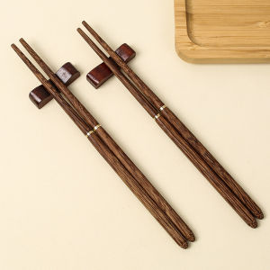 Compact Outdoor Chopsticks Wooden Steel Combination