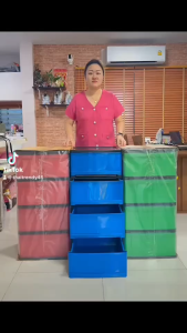 4 ชั้น ตู้เสริมวัย ตู้เสื้อผ้า กล่องเก็บ ตู้เก็บของ 40x44x85 ซม