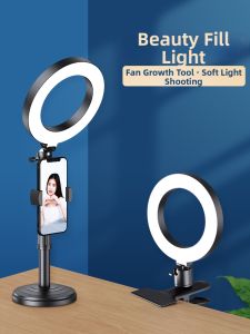 CRENOV | Professional Soft Lighting Desk Lamp for Photography Video Live Streaming Warm Light