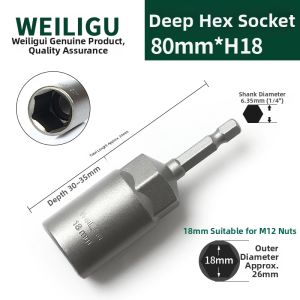 weiligu | Straightened Hex Nut Socket Bit
