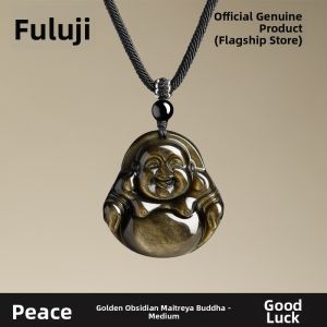 Talisman Black Obsidian Buddha Pendant
