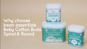 bean Spiral & Round Dual-Tip Baby Cotton Buds (400 tips)