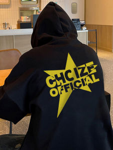 Retro Streetwear Hoodie Mens Long Sleeve Commute Casual High Quality Print Jacket Spring Autumn Trendy Loose Fit Youth Fashion