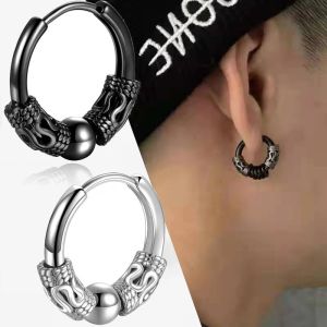 Classic Men Stainless Steel Hoop Earrings for Women Hip Hop Earring for Men Boy Earrings Punk Gothic Ear Stud Jewelry Party Gift