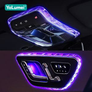 For Mercedes Benz C/GLC/E Class W206 X254 W214 CLE SL R232 AMG GT EQE EQS Car Crystal Door Lamp Frame Reading Light Trim Cover