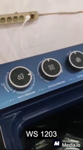 REIWA Mesin Cuci 2 Tabung 11KG WS 1203 Next Gen Black Edition Low Watt Dual Wash Vortex Dry Garansi Resmi By Tmj