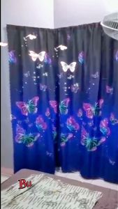 Butterfly Curtains for Window or Door Living Home Decoration Sale Elegant Semi Cotton Design Kurtina Black/White/Grey/Red/Orange/Yellow/Green/Green/Blue/Purple/Pink Curtain 1PC 100X210cm Household Textiles COD