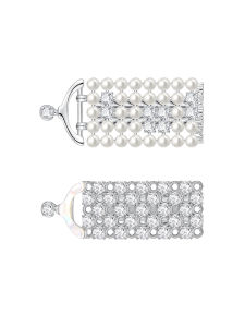TOGGLER | Mini Pearl Zirconia Clothespin Hair Clip