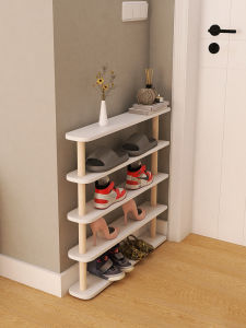 Mini Childrens Shoe Rack Ultra-Narrow Doorway Storage Shelf Baby Special Small Cabinet for Home Use And Door behind Placement