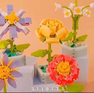 "💐 สินค้าราคาพิเศษ 💐 ตัวต่อดอกไม้ ของเล่นตัวต่อดอกทานตะวัน ชุดกล่องบล็อกตัวต่อดอกไม้ ชิ้น++ งานสวย งาน เลโก้ดอกไม้ ตัวต่อดอกไม้ เลโก้ ดอกทานตะวัน เดซี่ คาร์เนชั่น ดอกชบาพร้อมกระถาง