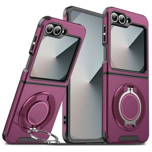 szhaiyu | Armor Protection Back Cover Phone Case for Samsung Galaxy Z Flip 8 7 FE 6 Flip8 Ring Holder Kickstand Magnetic Bracket