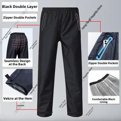 Waterproof Rain Pants For Men and Women Delivery Rider Plus Size