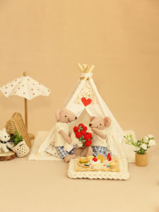 Bàn Ghế Đồ Chơi Nhà Bàn Ghế Đồ Chơi Nhà Miniature Tent House Scene Props BJD Dollhouse Furniture Decorative Collectible Toys