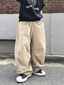 DAVID&ME | Vintage Style Mens Leisure Pants Khaki Loose Fit