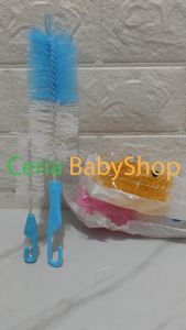Sikat Botol Sikat Multi Sikat Botol Susu Bayi 2in1 Pretty Baby Bahan Nilon Aman Awet Antigores dan Tidak Merusak Botol
