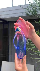 VEBLEN Sandal Jepit Wanita Cewek Jelly Crystal Transparan