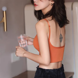 U-Shaped Beauty Back Underwear Suspenders Vest Womens Inner Wear Outer Wear Bra Integrated Basic Internet Hot with Chest Pad Tops