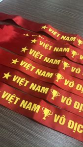 Băng rông cổ vũ cổ động thể thao - Việt Nam vô địch -  Đồng phục Song Phú