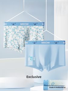 MiiOW | Antibacterial Cotton Boxer Shorts For Teenage Boys Middle School High School Students Developmental Period Pure Cotton Underwear