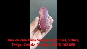 Bao da chìa khoá Suzuki Swift Ciaz Vitara Ertiga ốp chìa khóa Suzuki Vitara Ertiga Da Bò Thật hiệu Con Bò Cười bảo hành da 2 năm