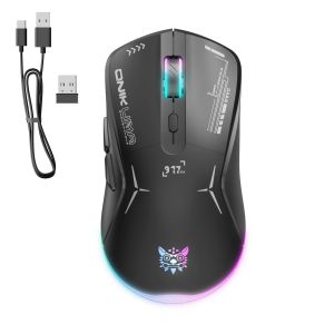 ONIKUMA | Onikuma CW917 Wireless Gaming Mouse with 6400 DPI 7 Programmable Buttons 7 RGB Modes & Ergonomic Design for PC Gamers.