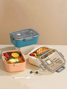 304 Stainless Steel Lunch Box Single-Grid Lunch Box Primary School Student Office Worker Canteen Lunch with Rice Lunch Box Daily High-Looking
