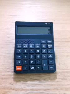 Bilingual Talking Calculator with Alarm Clock – English/Spanish Voice Output Adjustable Volume (High/Low) Large Buttons & 12-Digit Display for Visually Impaired Blind Seniors & Office Use – Auto-Off & Time Function