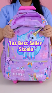 Skoola Tas Anak Trolly Sekolah SD Laki Laki Dino Cars Custome Name 3D - Trolly Finzi Yozi