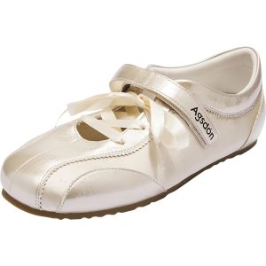 Agsdon | Sport Mary Jane Shoes Casual Ballet Style Magic Tape Flats