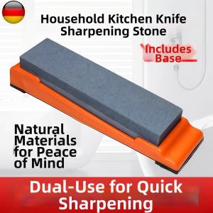 WEVOLA | Dual-Grit Natural Professional Sharpening Stone for Household Kitchen Knife Maintenance