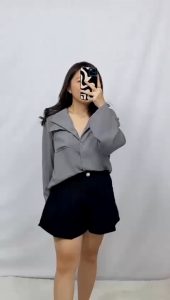 Kemeja Emily Lady Crush Premium: Atasan Wanita Oversize & Ukuran Allsize