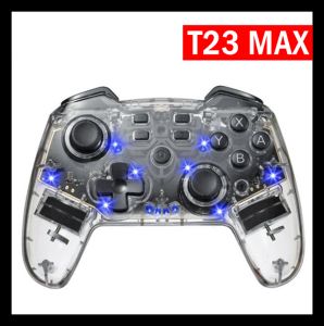 T23 Max Wireless Controller Ergonomic Transparent Body RGB Bluetooth Gamepad for Nintendo Switch and PC