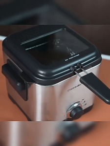 DOVVA Fast ShippingElectric Deep Fryer With Stainless Steel Basket 2.5L Mechanical Oil Fryer Temperature Knob Fried Fryer