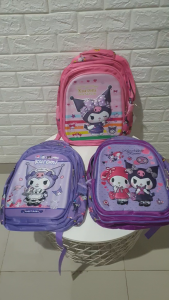 TAS SEKOLAH TK DAN SD / TAS PUNGGUNG / RANSEL / BACK PACK / SCHOOL BAG MODEL TERKINI DAN LUCU BAHAN BAGUS KARAKTER KUROMI MOROL TIMBUL
