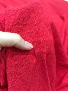 Vải thun xốp màu đỏ mềm rũ co giãn 2 chiều (khổ 1m5)may đầm váyáo kiểu áo dài thời trang