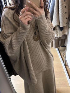 BIFEIMENG | Bat Sleeve Half Neck Early Autumn Dress