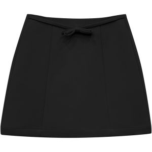 High Waist A-Line Mini Skirt Butterfly Knot Colorful Suit Skirt Commute Korean Style Short Skirt Pure Color Half Body Skirt
